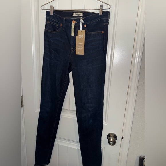 Madewell Straight Leg Jeans in Dark Blue - Picture 1 of 12